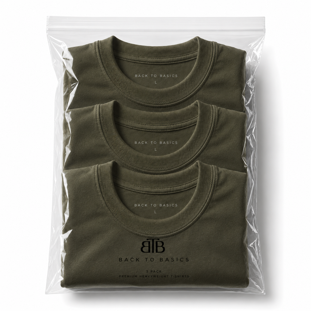3 PACK HEAVYWEIGHT BTB VERDE OLIVA